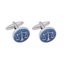 Balance Pair Cufflinks, Blue Enamel Sunshine Cufflinks, Balance, Balance, Balance Lapel Pin Men's Suit