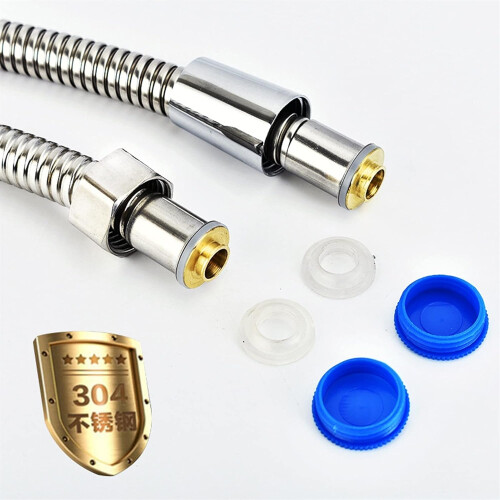 Copper handheld shower hose, extra long chromeplated with brass 1