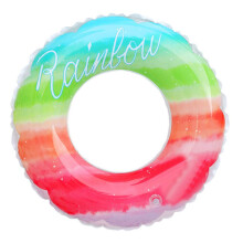 Inflatable Floating Swim Ring for Summer, Beach, Swimming, Adults, River, Cute, Beach, Swimming, Multicolor, One Size Fits All