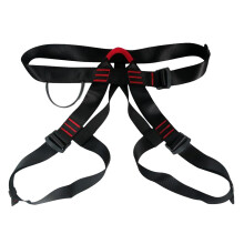 Tree Climbing Rope Half Body Safety Harness for Mountaineering, Rappelling Black