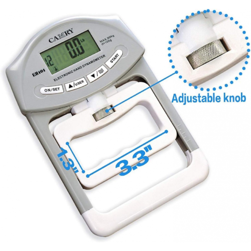 Digital Grip Strength Meter Dynamometer Auto-Recording 200 lbs/90 kg, BR-Vie 2