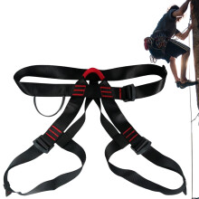 Climbing Harness, Climbing Seat Belt, Half Body Safety Belt, Breathable Polyester, Black