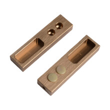 2Pieces Sturdy Aluminum Wardrobe Bar Holders for-champagne