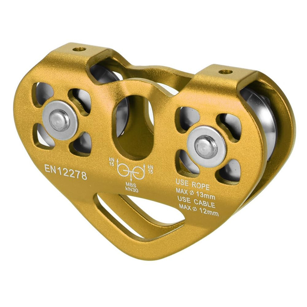 Cable Trolley Pulley With Ball Bearing Gold Finish For Overhead Aloft Work Ceiling Track System 9189345202421