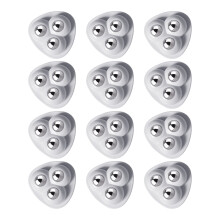 Roulettes pratiques de 13mm, 12 pièces,-Trois billes d'acier
