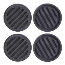 Ensemble de 4 roulettes en caoutchouc, pinces de chaise,-Rond