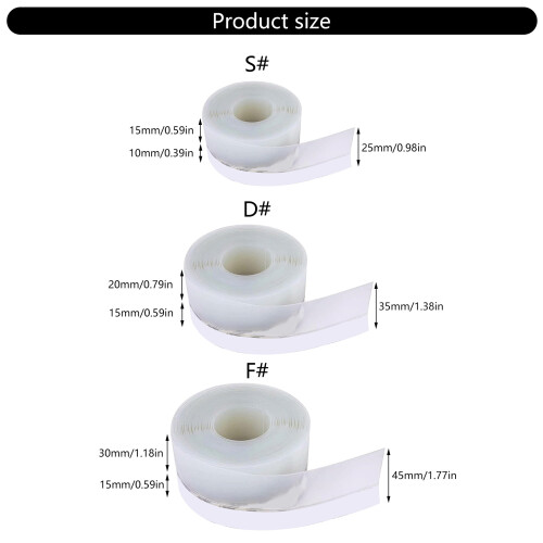 Weatherproof Silicone Sealing Strips Clear Sealing Strips-4.5cm 2