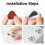 4pcs Mini Rolling Wheel with Strong Adhesive Home-White 5