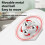 4pcs Mini Rolling Wheel with Strong Adhesive Home-White 7