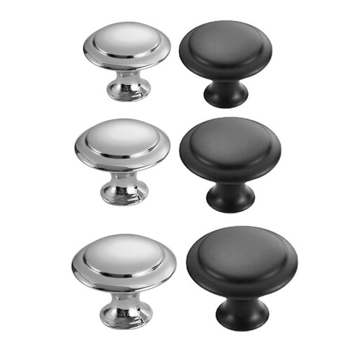 10Pcs Stainless Steel Cabinet Knob Drawer Pulls Round-Silver. S 1