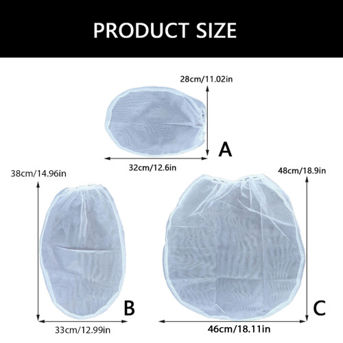5pcs Paint Strainer Bags White Polyester meshing  Bag-1 gallon 1