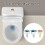 2pcs Round Head Toilet Flush Button Double  Push-round gold 3