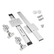 Ensemble de rails de porte invisibles pliants pour-16 pouces