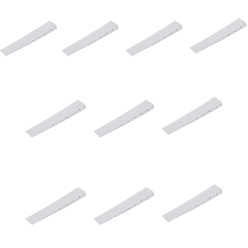 10Pieces Stackabled Plastic Shims for Furniture Leveling-White
