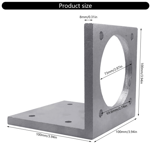 Solution de montage en aluminium 86, support de moteur pas à 2