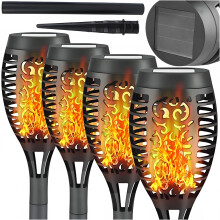 Solar Torch Garden Torches with Realistic Flame Effect, IP65 Waterproof Solar Lamp