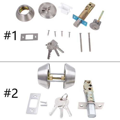 Keyed Door Bolt Lock Antiprying Invisible Lock Front-Two Side 1