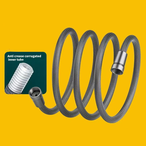 Lange Duschschläuche, 2,1 m, flexible-grau 1