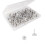 50/100Pcs Big Head Push Pin Plastic Flat Head Thumb-Black 100 7
