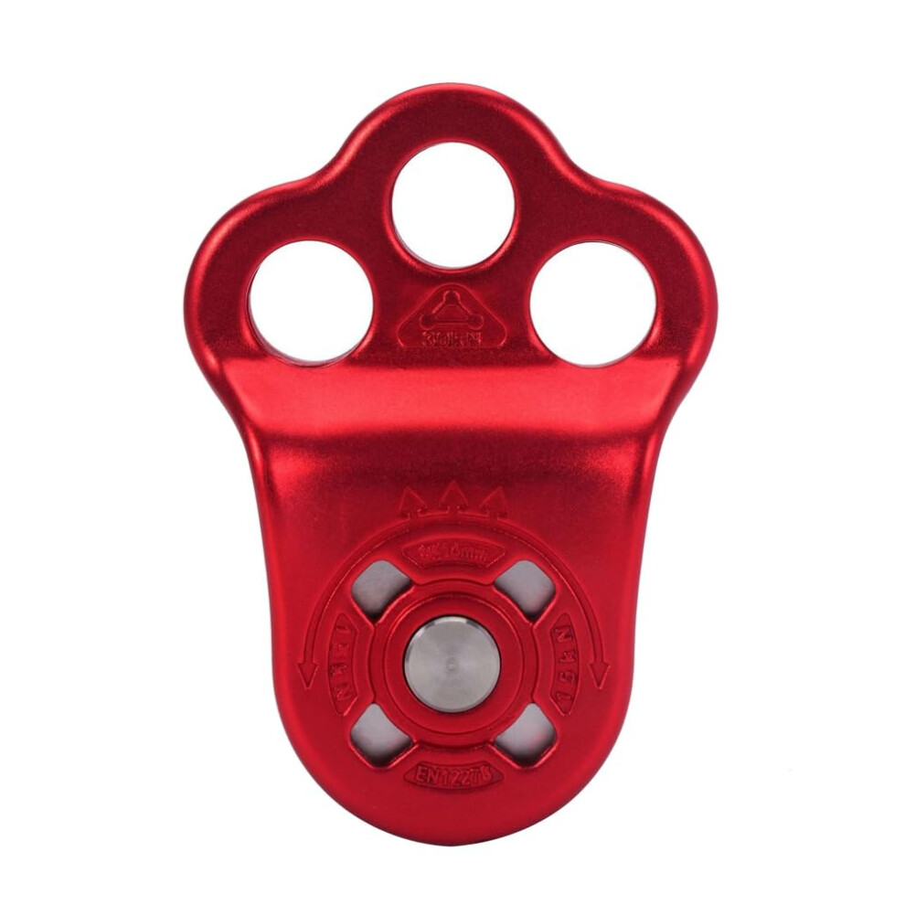 Rock Climbing Pulley 3Hole Aluminum Alloy Bearing Model A For Mountaineering Rappelling Aerial Work Easy Install 9189345461828
