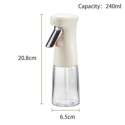 240 ml lasinen öljysuihkepullo - Keittiön suihkepullo White 1