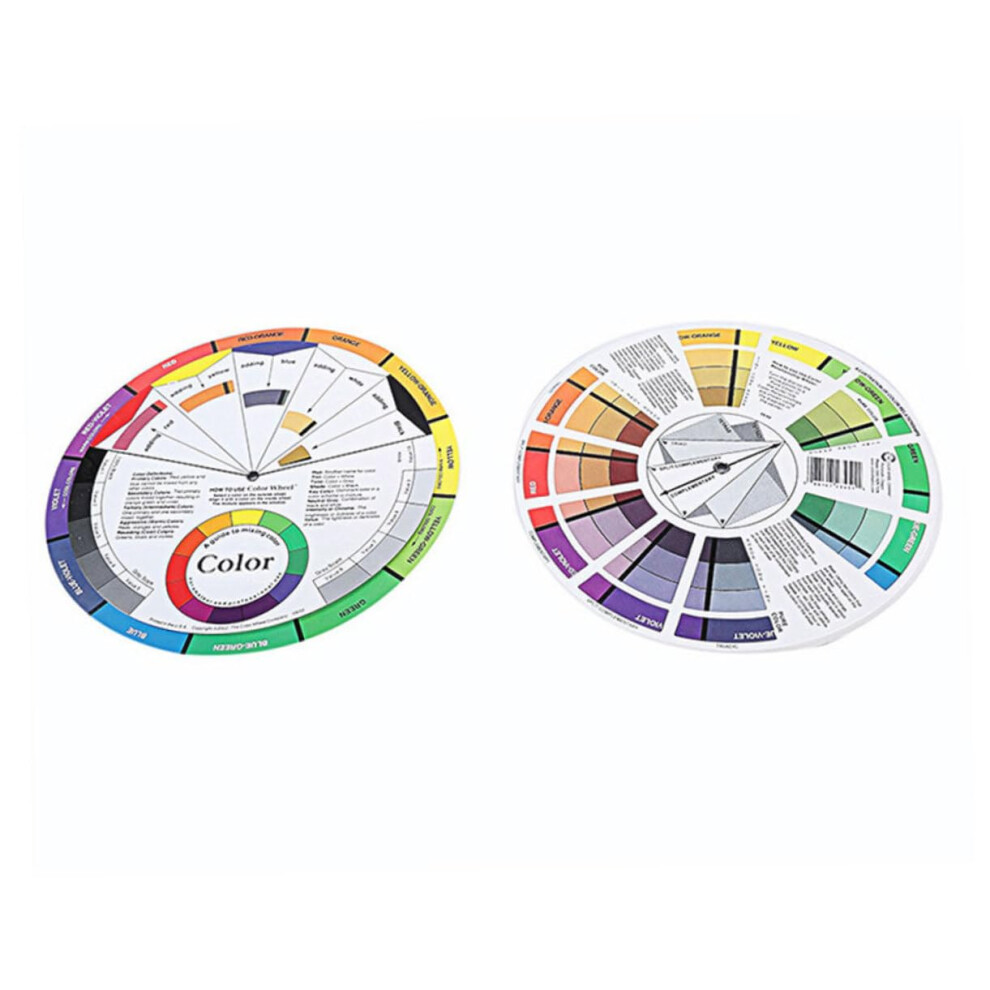 2pcs DualSided Color Mixing Wheel for Nail Art with 360 Rotation and Easy Color Matching