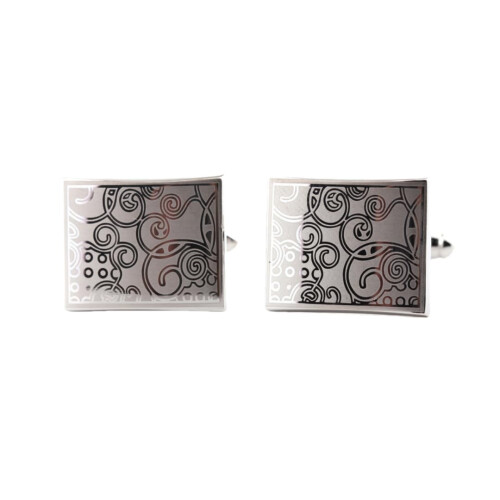 Men's Cufflinks 1 Pair Patterned Rectangular Cufflinks Cufflinks For Men Cufflinks