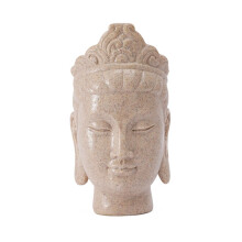 Buddhas Head Statue Resin Stone Color Buddha Head Sculpture For Office Decor Meditation Room Religious Ornament