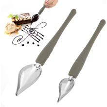 Paleta de artista de cocina, diferentes tamaños Cucharas decorativas de precisión para dibujar chocolate profesional Colador de cuchara, acero