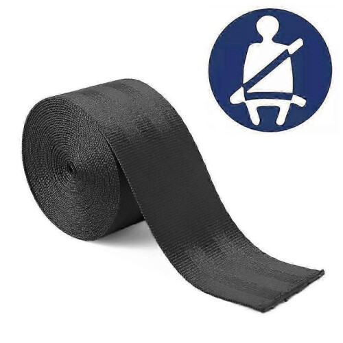 (Black) Car Modified Polyester Seat Belt Safety Seat Belt 1