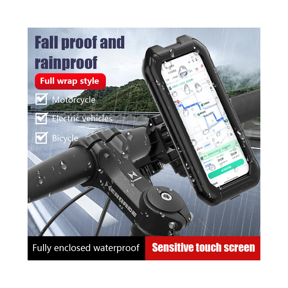 Waterproof Motorcycle Bike Mobile Phone Holder Support Universal Bicycle Gps 360 Swivel Adjustable Motorcycle Cellphone Holder 6935161468373