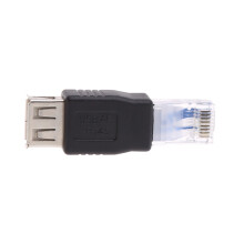 1 PC USB-zu-Ethernet-Adapter, USB-zu-RJ45-Adapter, USB 2.0-Weibchen-zu-LAN RJ45 8P8C-männlicher Kristall-Ethernet-Netzwerkadapter