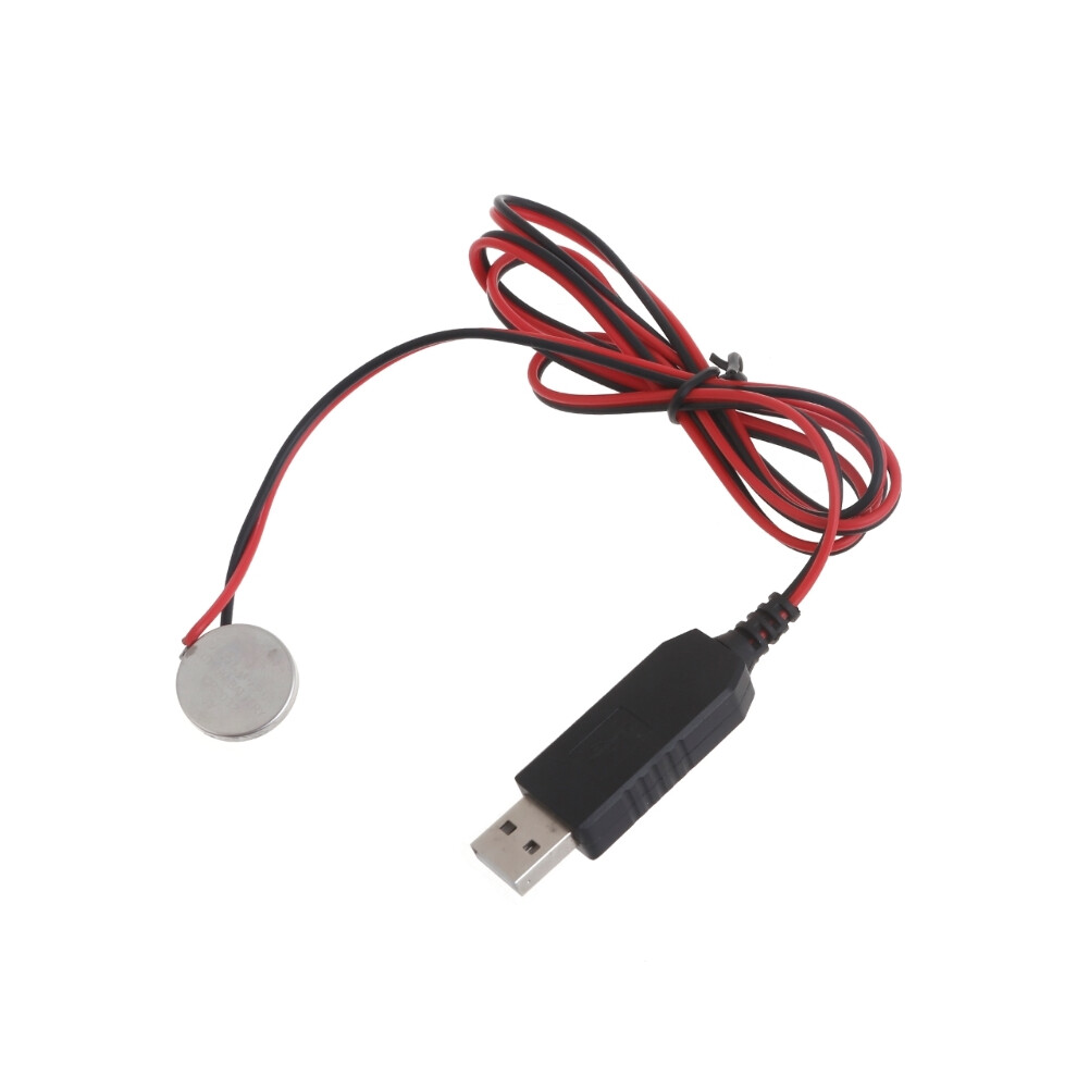 Usb To 3V Cr2032 Dummy Battery Charging Cable Repalce Cr2032 3V Battery For Cr2032 Button Coin Cell Powered Devices Black 6935161460254