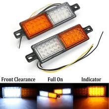 2PCS LED-Blinker Parklicht Universal 30 LED Bullbar Vorderer Blinker Seitenmarkierung Frontstoßstange Parklicht