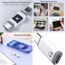 K32C Upgrades Type C To Connector Sound Converter Aluminum Adapter for Phone 15/16