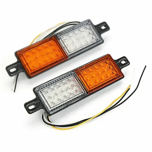 2PCS LED Indicator Park Light Universal 30 LED Bullbar Front Indicator Side Marker Lamp Front Bumper Parking Light 2