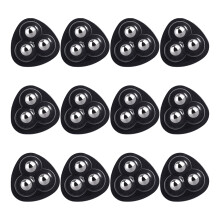 12pcs Multipurpose 13mm Furniture Castors-Three steel balls bl