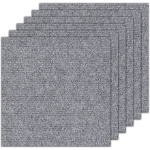Selfadhesive carpet tiles, 6 pieces, peelandstick, removable, durable, dark gray, 30x30cm