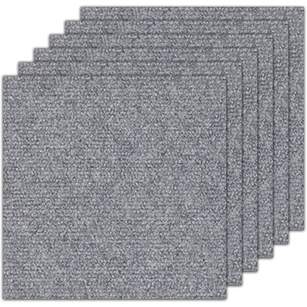 Selfadhesive Carpet Tiles, 6 Pieces, Peelandstick, Removable, Durable, Dark Gray, 30X30cm 9382693600820