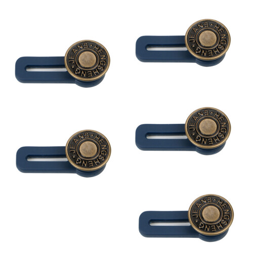 Extensor de cintura para jeans, saias e calças, pacote com 5 Blue