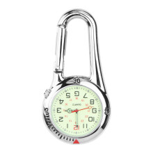 Pocket Watch with Carabiner, Nurse's Watch, Emergency Service Accessories, silver