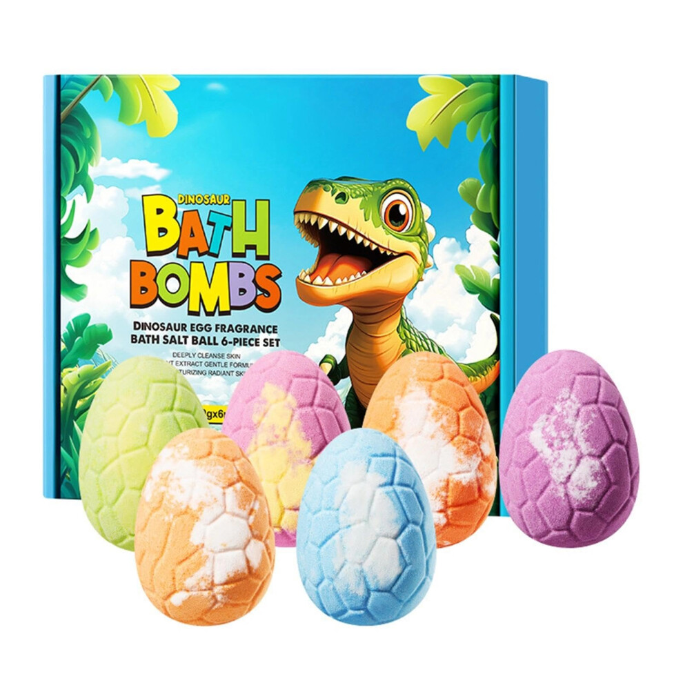 Dinosaur Bath Bombs Gift Set 6Piece Scented Bath Bombs With Surprise Toys For Kids 100g Each