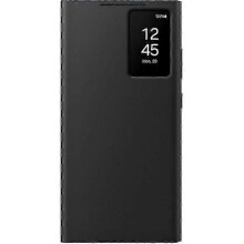 Galaxy S23 Ultra, Galaxy S24 Ultra Smart View Wallet Case Protective Cover, Black
