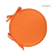(30cm,Orange)30/38 Cm Solid Color Soft Round Chair Seat Cushion Seat Pads With Straps Tie On"--ZZ1
