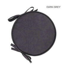 (38cm,Deep Grey)30/38 Cm Solid Color Soft Round Chair Seat Cushion Seat Pads With Straps Tie On"--ZZ1