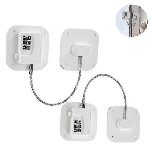 (White)2 Pack Refrigerator Lock - Heavy Duty Combination Fridge Lock P20250110925