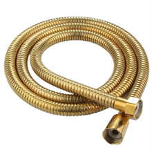 Golden Shower Hose, Flexible Stainless Steel Shower Hose, Long Bathroom Shower Water Hose Extension, Sanitary Pipe Extension Hose for Shower (150cm)