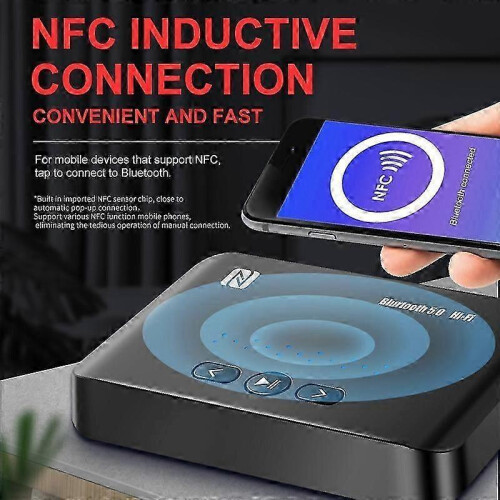 T10 NFC Bluetooth 5.0 Receiver 3.5mm AUX Port Adapter RCA Amplifier with Remote Control 2