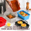 Collapsible square Air Fryer silicone pot 2-pack Black 7