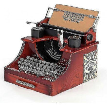 Mini Retro Style Typewriter Clockwork Music Box
